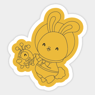 Astronauts rabbit Sticker